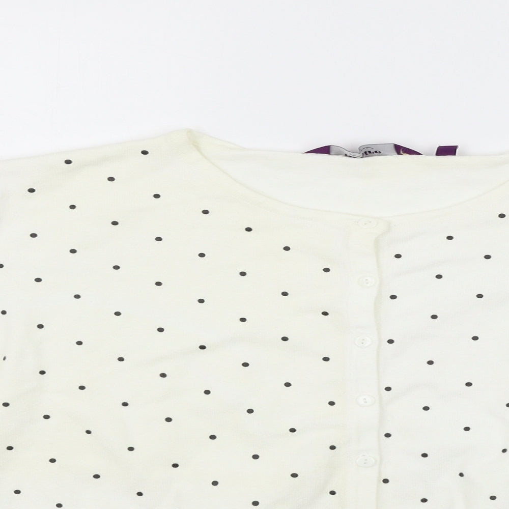 New Look Womens Silver Polka Dot  Cardigan Jumper Size 26