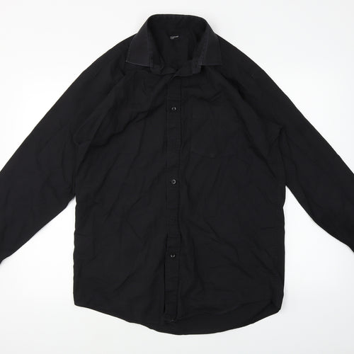 Cedar Wood State  Mens Black    Dress Shirt Size 16