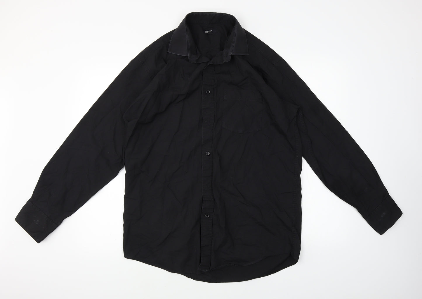 Cedar Wood State  Mens Black    Dress Shirt Size 16