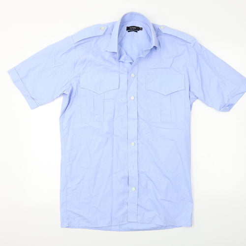 Bosweel  Mens Blue    Dress Shirt Size 15