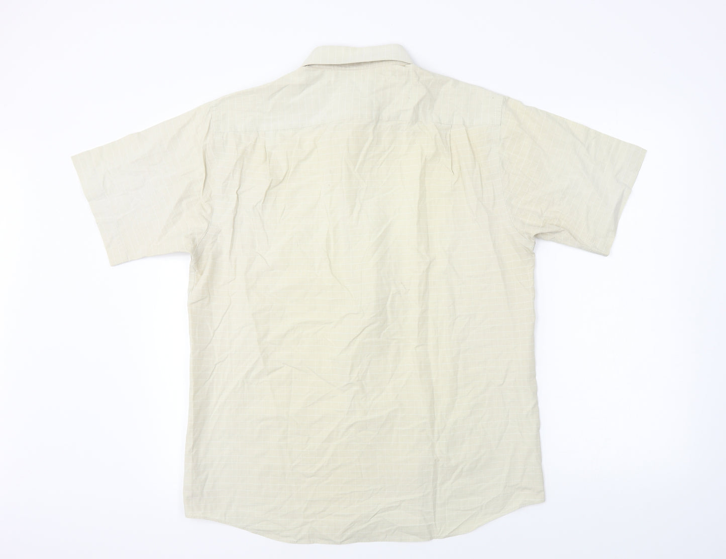Thomas Nash  Mens Beige Check   Button-Up Size 15.5