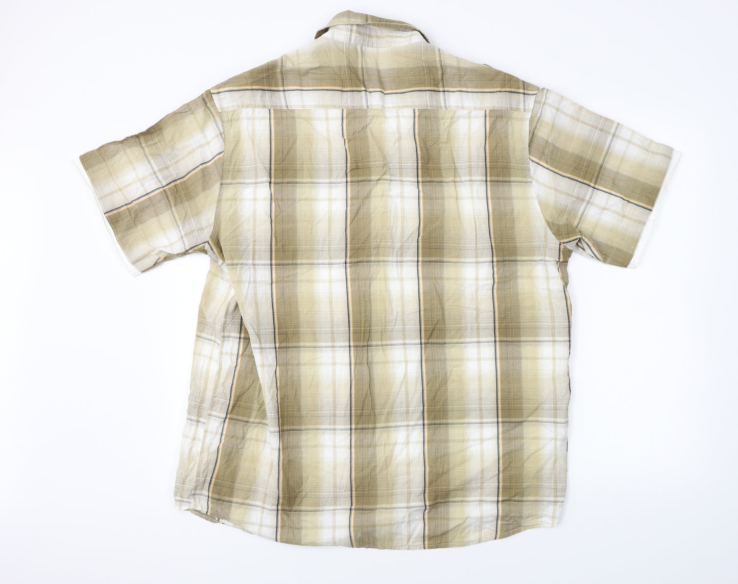 BHS  Mens Brown Check   Button-Up Size XL