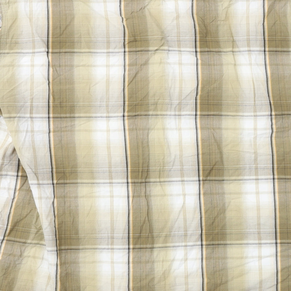 BHS  Mens Brown Check   Button-Up Size XL
