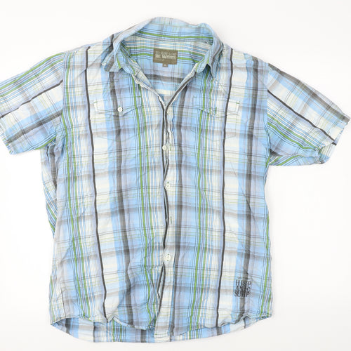 RE Work Mens Blue Check   Button-Up Size XL