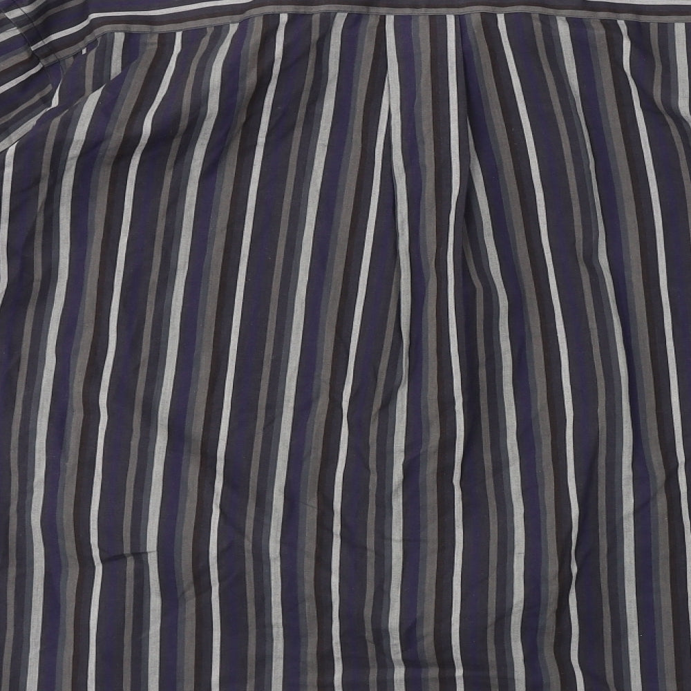 Morgan Mens Blue Striped   Button-Up Size 42