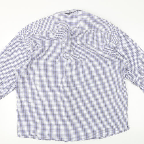 MALDINI  Mens Blue Check   Button-Up Size XL