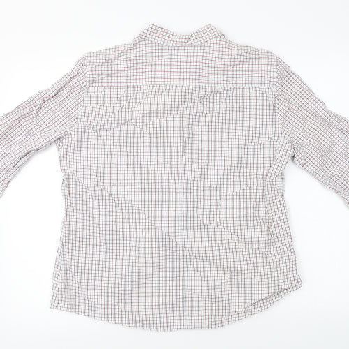 L.O.G.G     Mens White Check   Button-Up Size 44