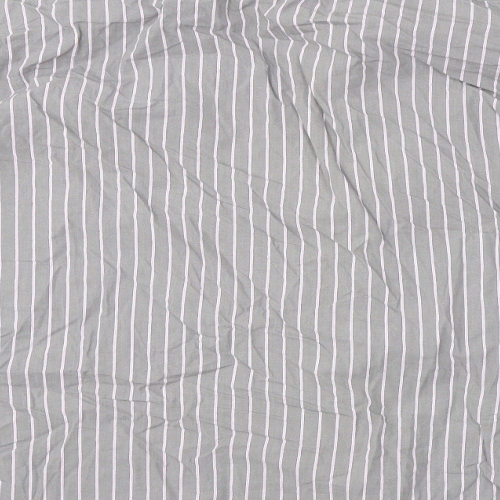 Williams & Brown  Mens Grey Striped   Dress Shirt Size 4XL