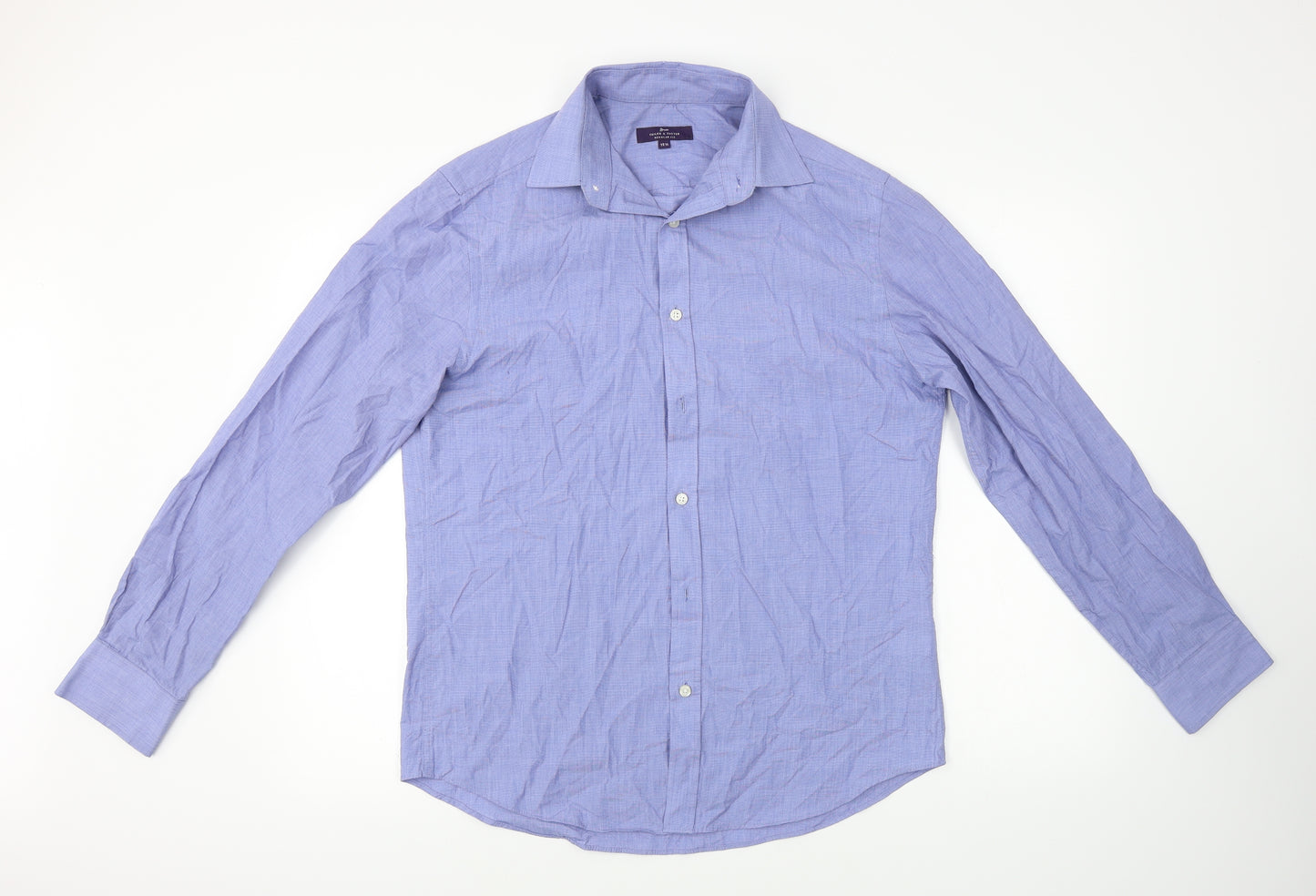 Taylor & Cutter   Mens Blue    Dress Shirt Size 15
