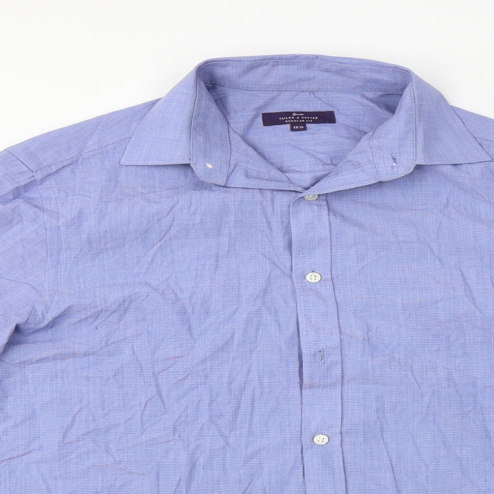 Taylor & Cutter   Mens Blue    Dress Shirt Size 15