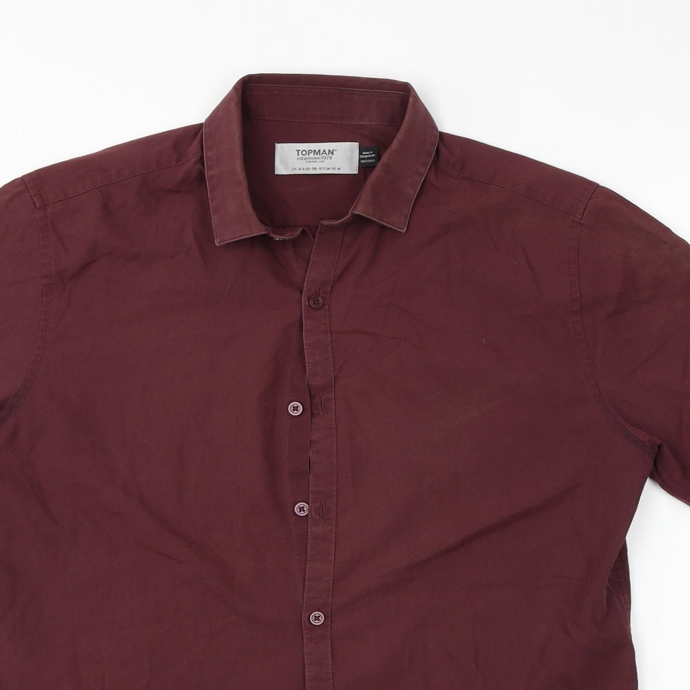 Topman  Mens Brown    Dress Shirt Size M