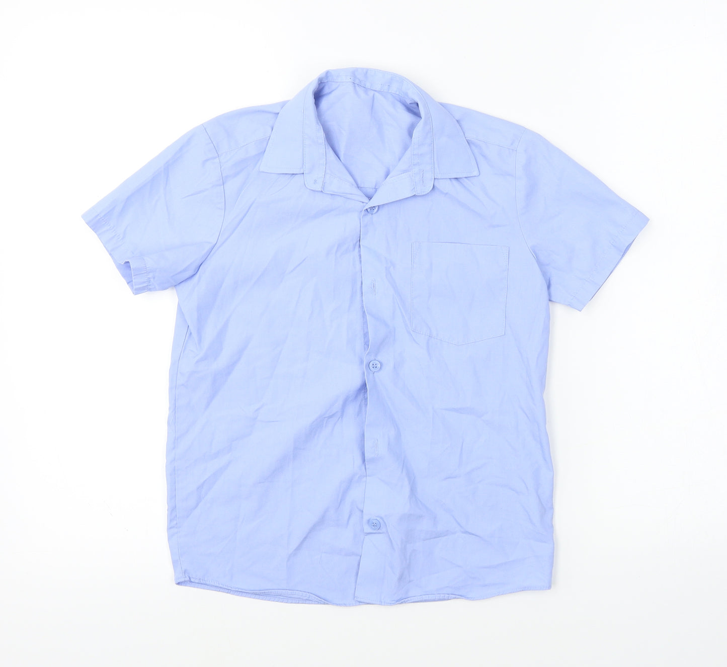 George  Boys Blue   Basic Button-Up Size 8-9 Years