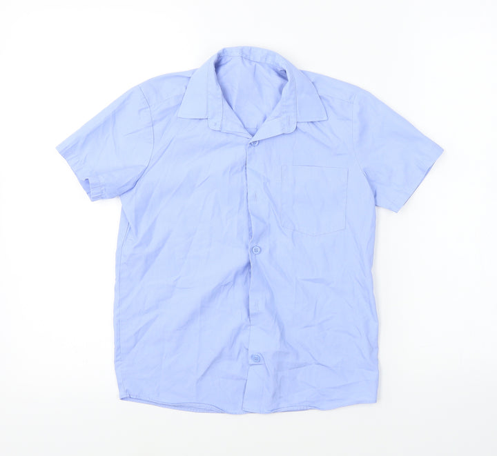 George  Boys Blue   Basic Button-Up Size 8-9 Years
