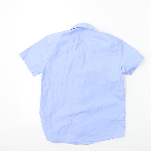 George  Boys Blue   Basic Button-Up Size 8-9 Years