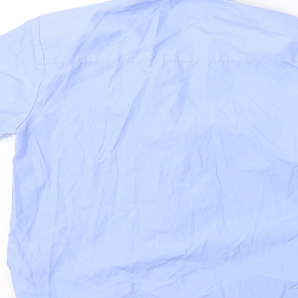 George  Boys Blue   Basic Button-Up Size 8-9 Years