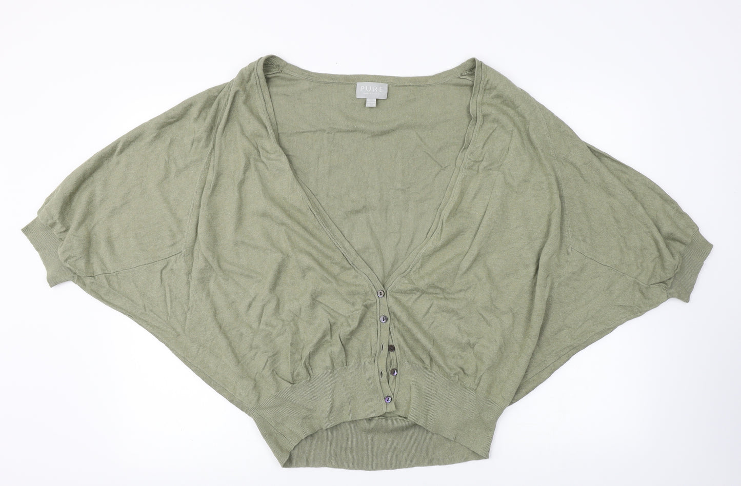 PURE Collection  Womens Green   Cardigan Jumper Size 18
