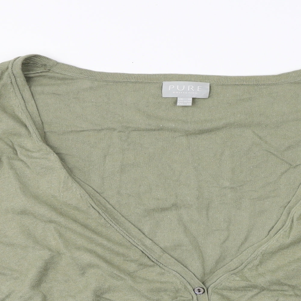 PURE Collection  Womens Green   Cardigan Jumper Size 18