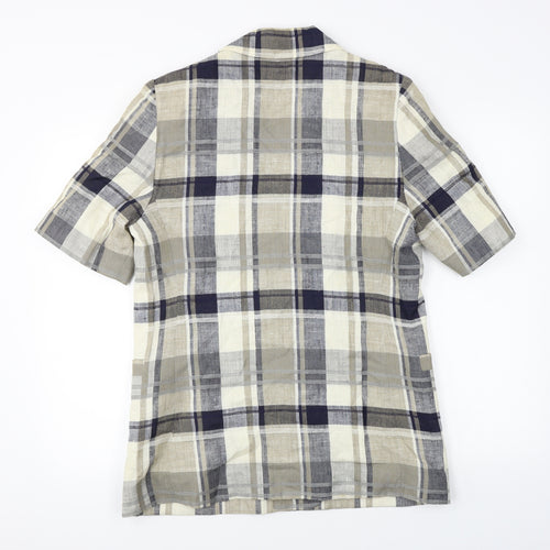 Preworn  Womens Black Check  Jacket Coat Size 14