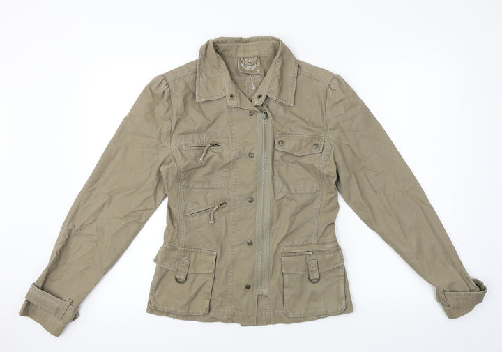 k.o.m.b.i Womens Brown Jacket Coat Size 8