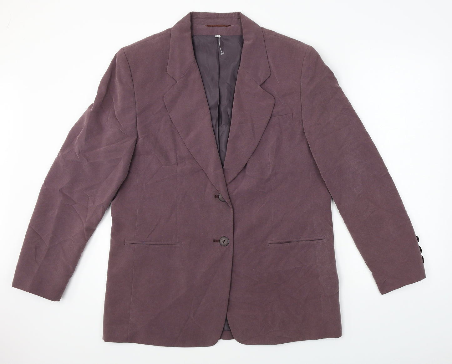 Preworn  Womens Purple   Jacket Blazer Size 14