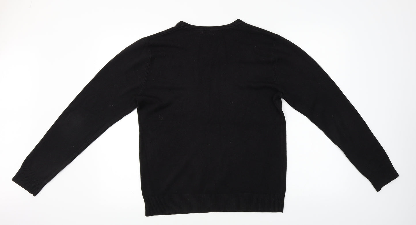 George  Mens Black   Pullover Jumper Size M