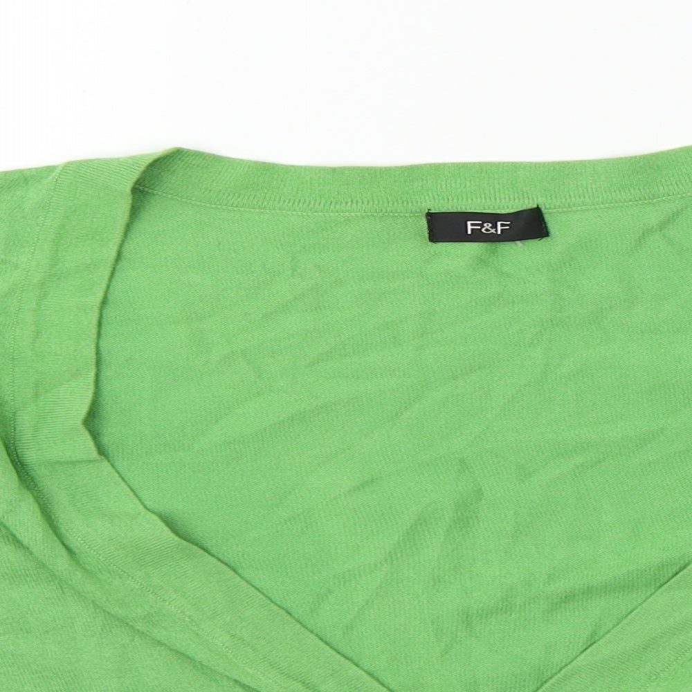 F&F  Womens Green   Cardigan Jumper Size 14