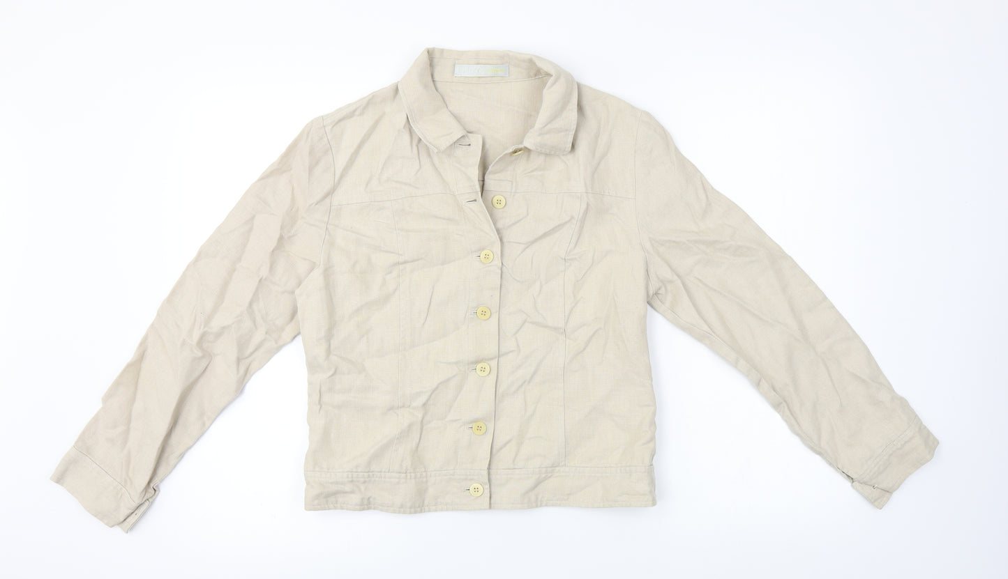 Kaliko Womens Beige   Jacket Coat Size 10