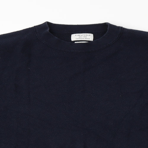 Fisk of Oslo  Mens Blue   Pullover Jumper Size M