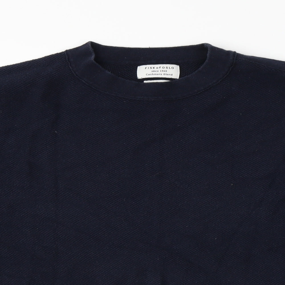 Fisk of Oslo  Mens Blue   Pullover Jumper Size M
