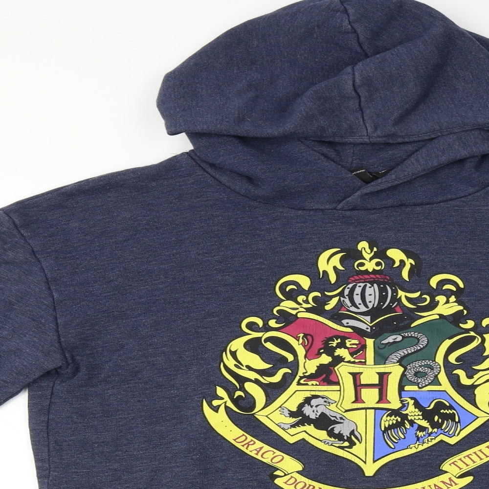 Harry Potter  Mens Blue   Pullover Hoodie Size S