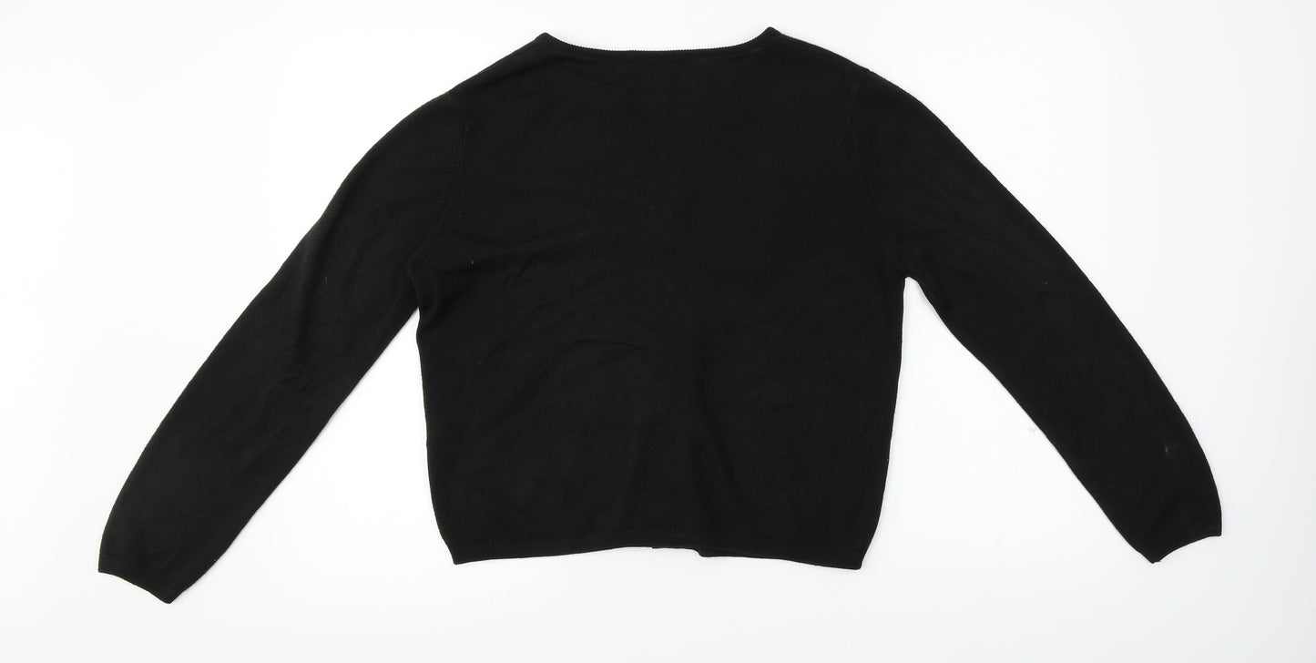 Marks and Spencer Womens Black   Cardigan Jumper Size 14