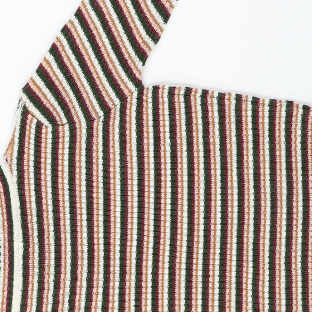 TU Girls Pink Striped  Pullover Jumper Size 7 Years