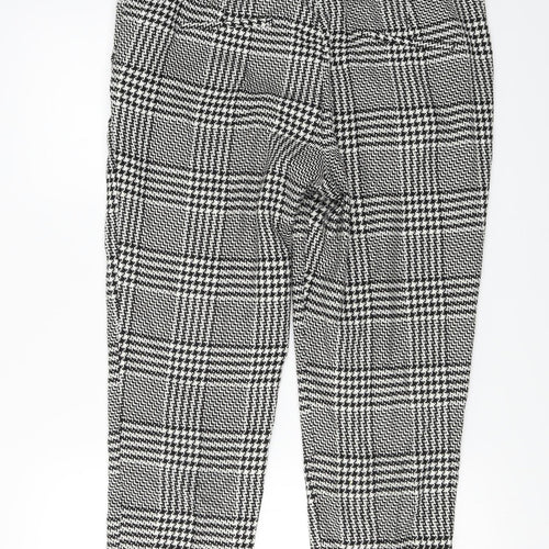 H&M  Womens Grey Check  Trousers  Size 10 L24 in