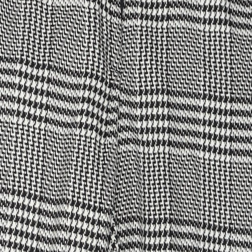 H&M  Womens Grey Check  Trousers  Size 10 L24 in