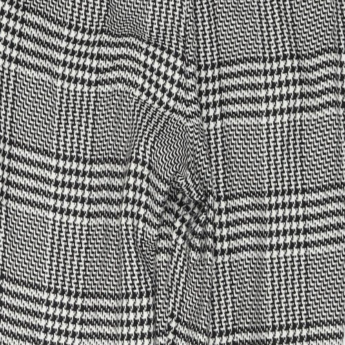 H&M  Womens Grey Check  Trousers  Size 10 L24 in