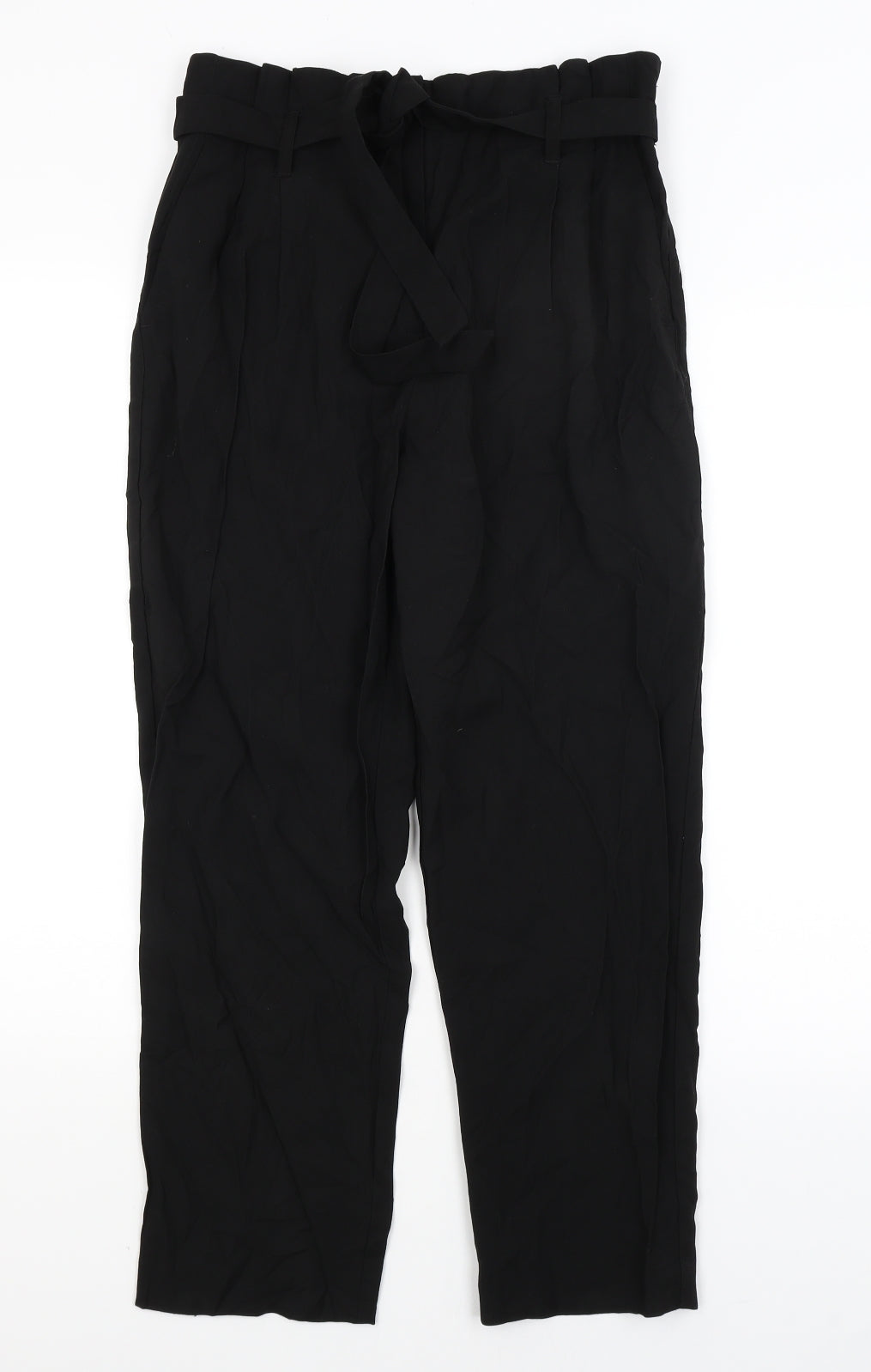 H&M Womens Black   Capri Trousers Size 10 L25 in
