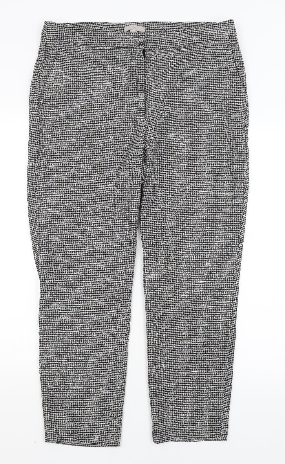 H&M Womens Grey   Trousers  Size 14 L25.5 in