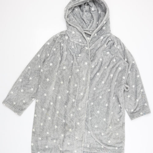 Debenhams Womens Grey Solid  Kimono Robe Size 12  - Stars