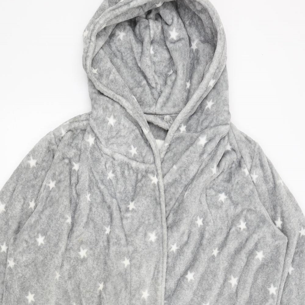 Debenhams Womens Grey Solid  Kimono Robe Size 12  - Stars
