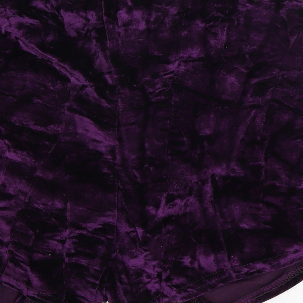 Boohoo Womens Purple   A-Line Skort Size 10
