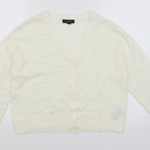 New Look Womens White   Cardigan Jumper Size S