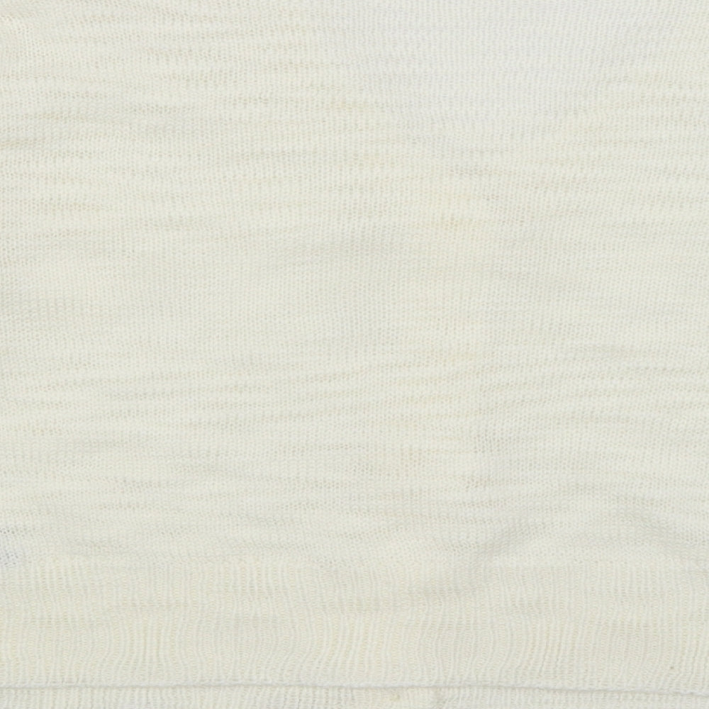New Look Womens White   Cardigan Jumper Size S