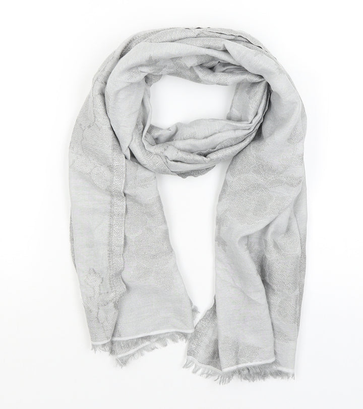 Accessorize Womens Silver Floral   Scarf