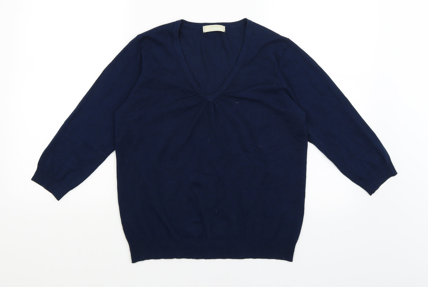 M&S Womens Blue   Basic T-Shirt Size 14
