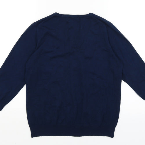 M&S Womens Blue   Basic T-Shirt Size 14