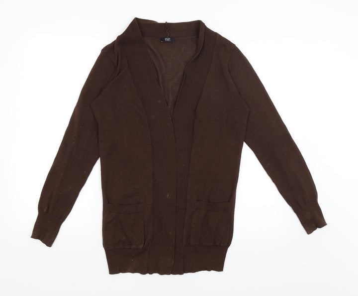F&F Womens Brown Wrap Jumper Size 14