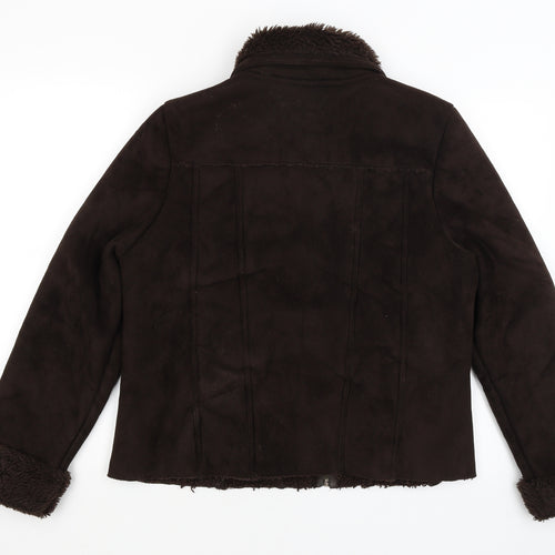 BM Womens Brown   Overcoat Coat Size 16