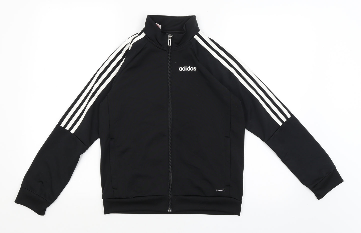 adidas Boys Black   Full Zip Jumper Size 9-10 Years
