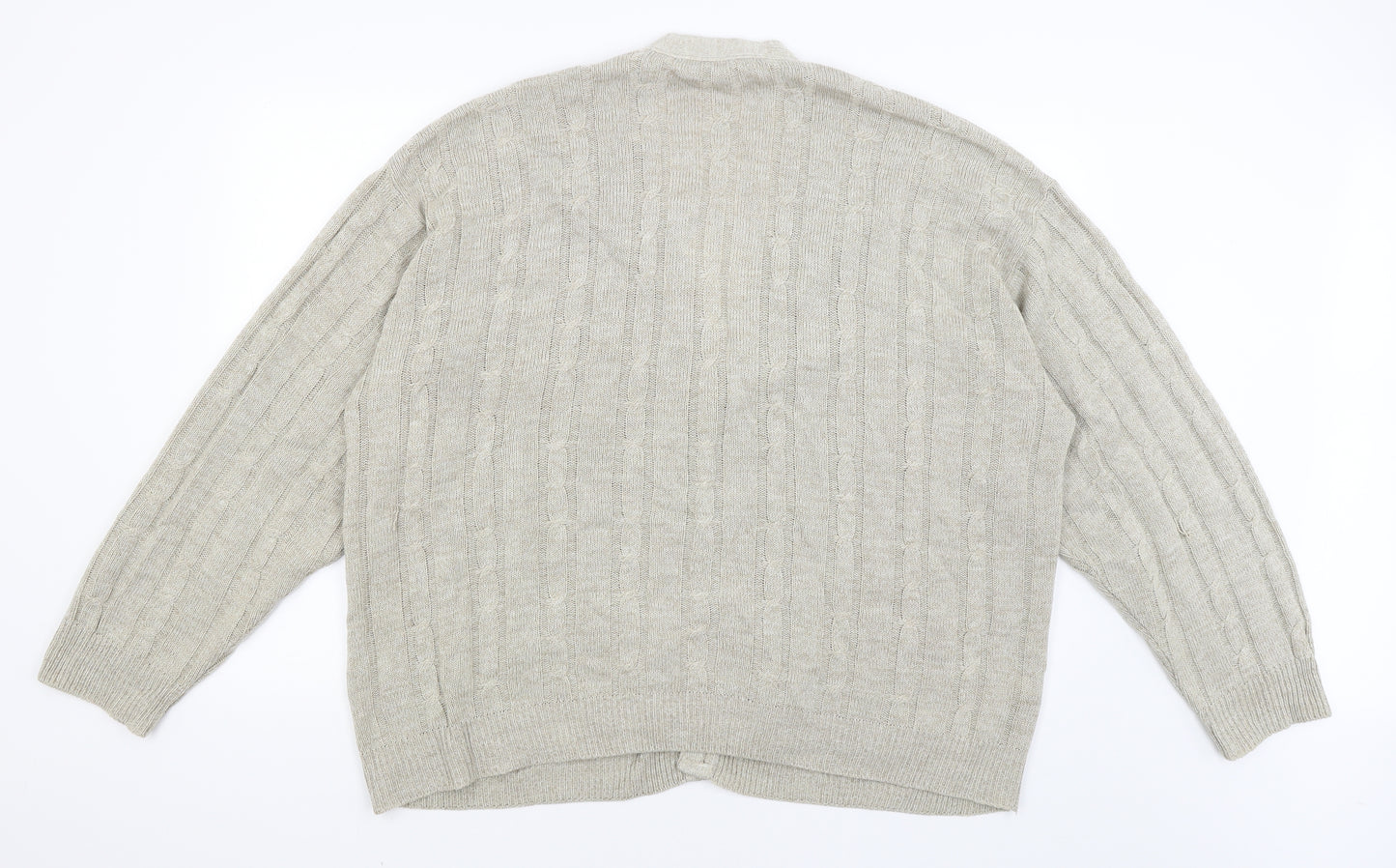 St Michael Mens Beige   Cardigan Jumper Size XL