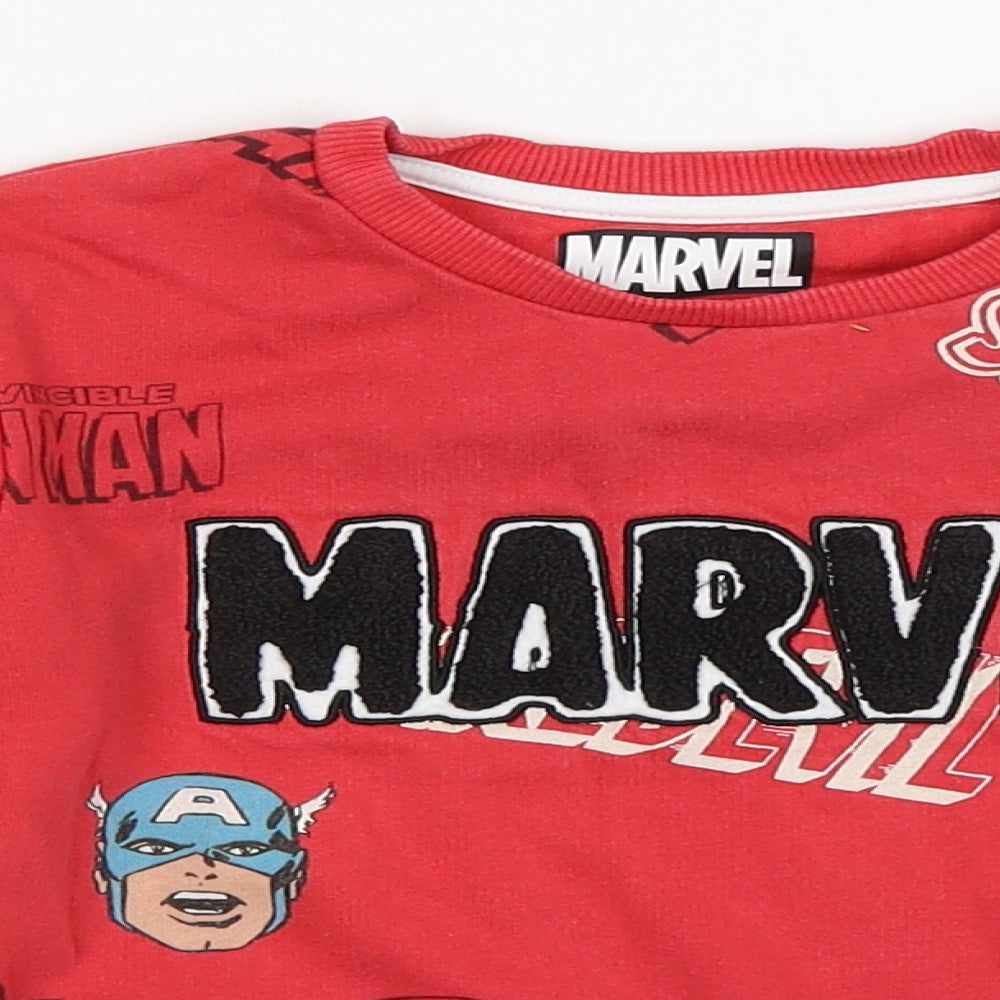 Marvel Boys Red   Pullover Sweatshirt Size 4-5 Years  - Marvel Superheroes